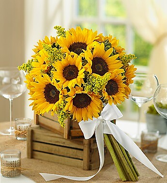 Country Wedding All Sunflower Bouquet