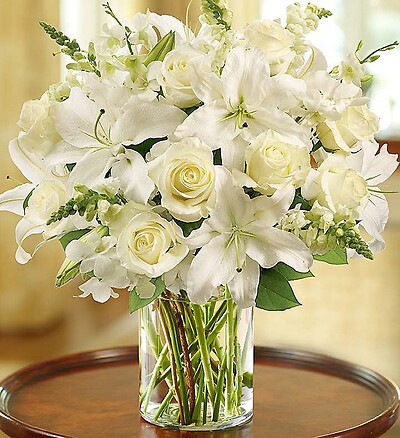 Classic All-White Arrangement